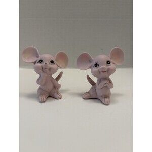 Kelvins Japan 2 Pink Mice 1960s Big Ears Adorable